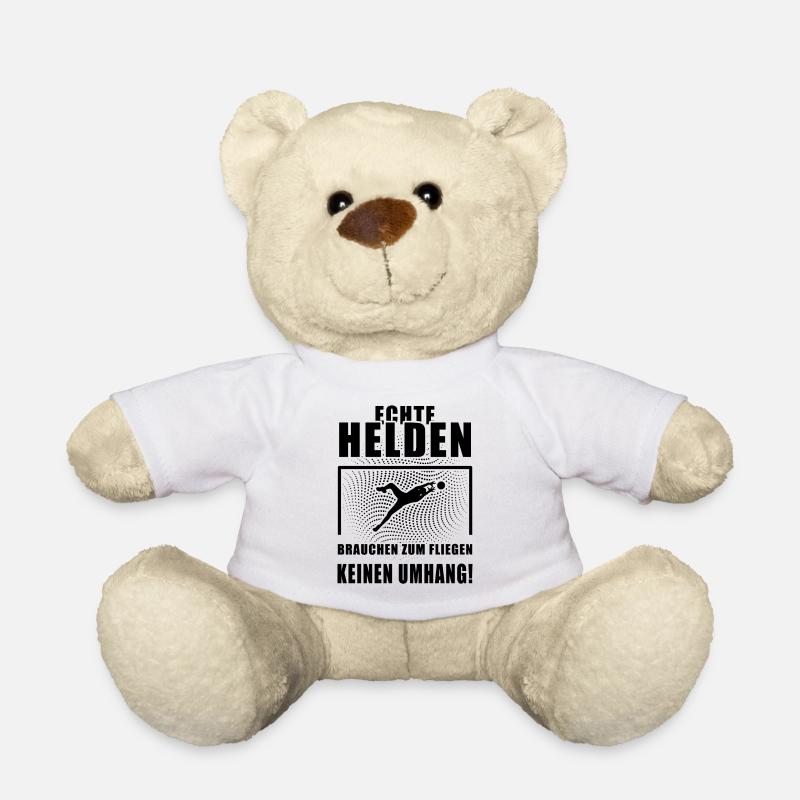 Echte Helden Torwart Torhüter Fußball Geschenk - Teddy - Weiß