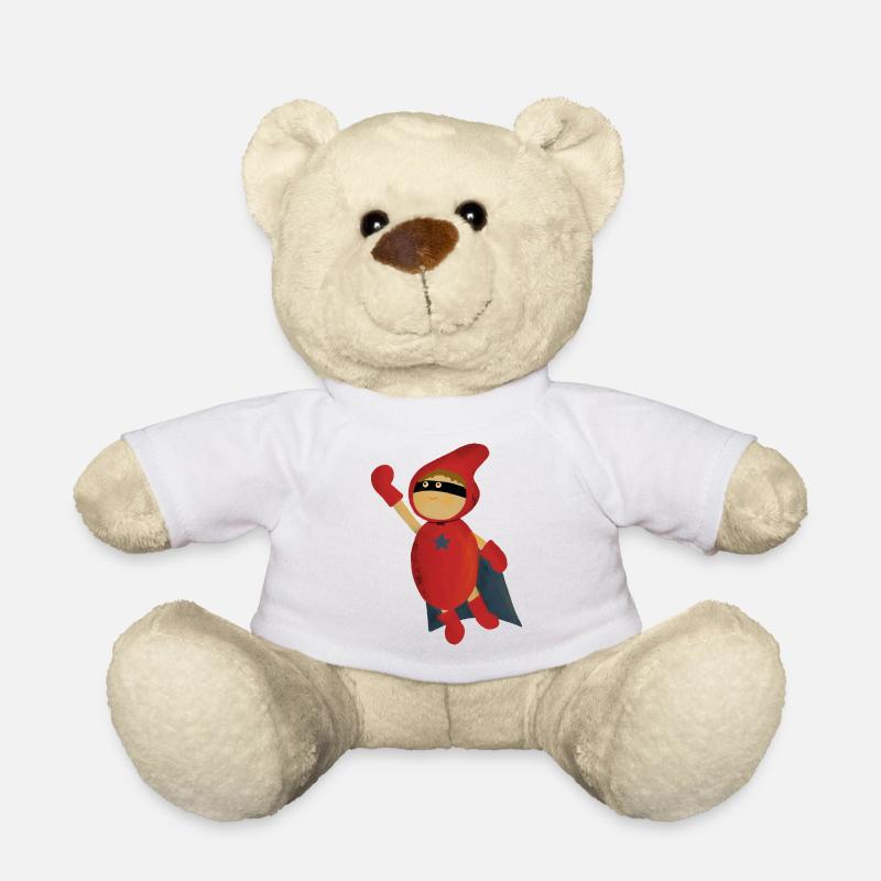 Superheld - Teddy - Weiß