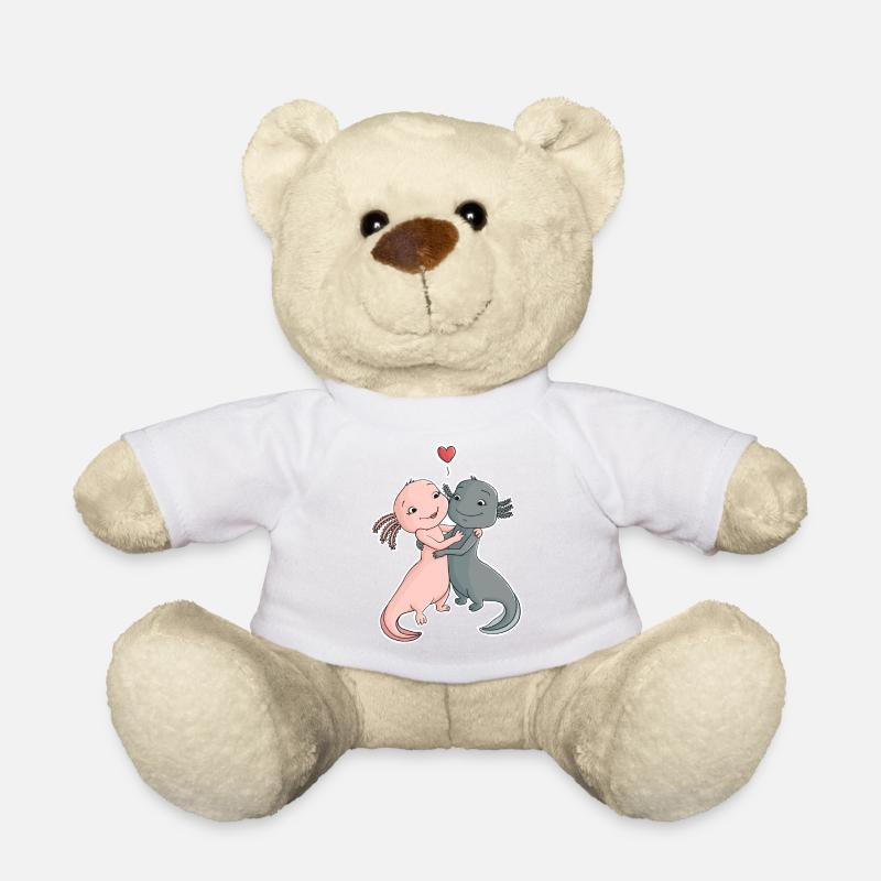 Amour Axolotl - Nounours - blanc