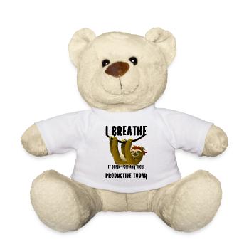 Faultier, Ich Atme Produktiver Wirds Nicht Mehr - Teddy - Weiß - Vorne