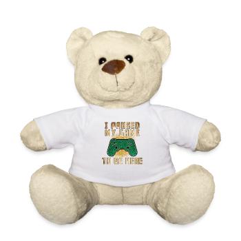 I Paused My Game To Be Here - Teddy Bear - white - Front