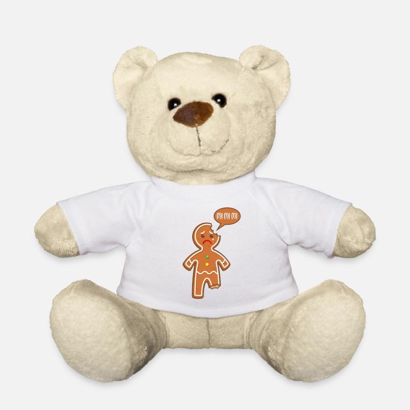 Gingerbread man Mimimi Mi Mi Mi Funny sayings - Teddy Bear - white