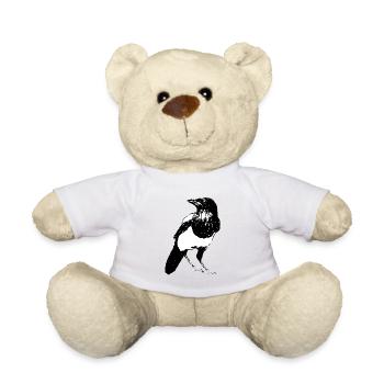 Pie Oiseau * Conception Jack Joblin - Nounours - blanc - Devant