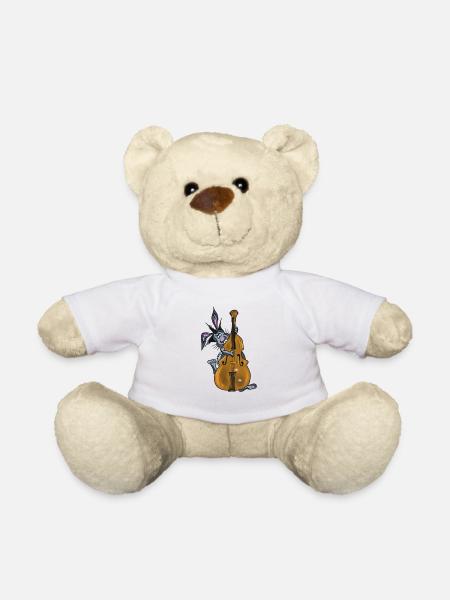 Hase Kontrabass - Teddy - Weiß
