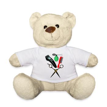 Bunter Kamm, Schere, Rasierer gut riechend - Teddy - Weiß - Vorne
