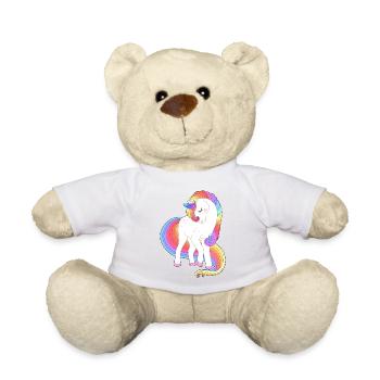 Enchanted Rainbow Mane Unicorn - Teddy Bear - white - Front
