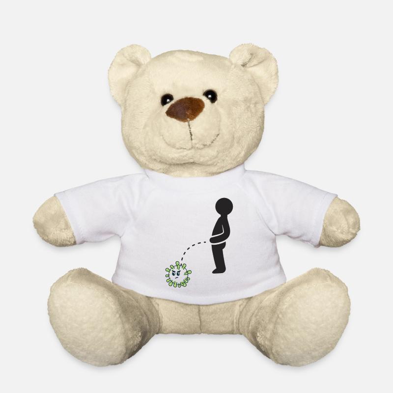 virus - Teddy Bear - white