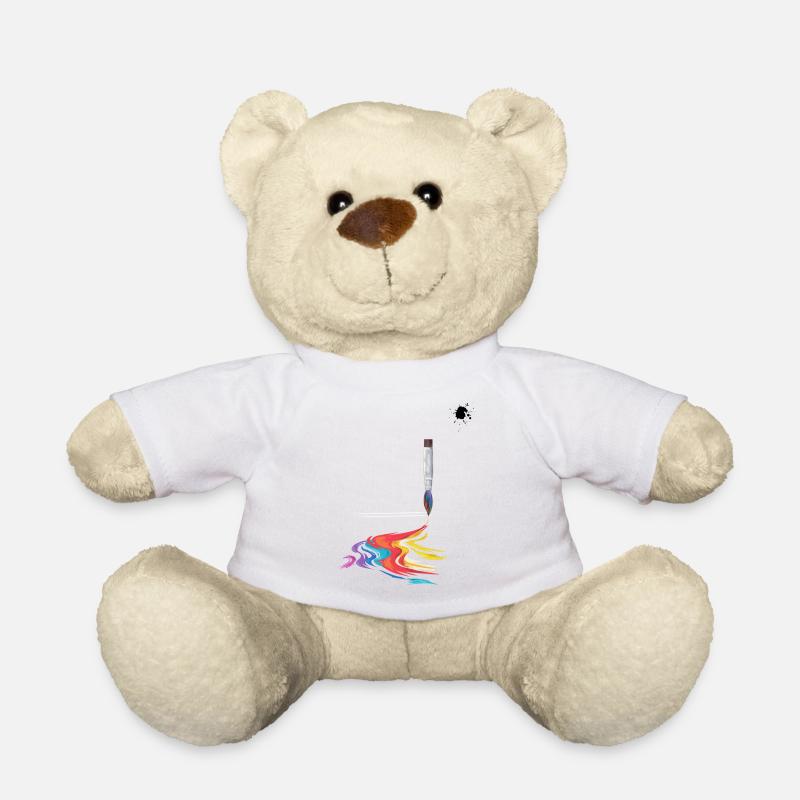 Pinsel mit Farbverlauf - Teddy - Weiß