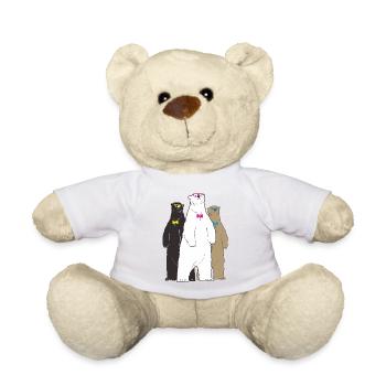 BEAR three - Teddy Bear - white - Front