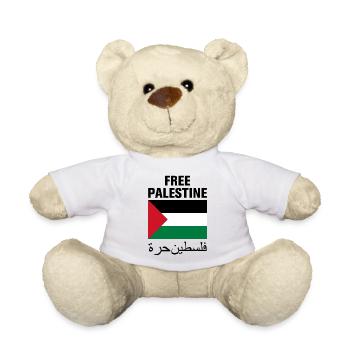 Libérez la Palestine avec drapeau - Nounours - blanc - Devant