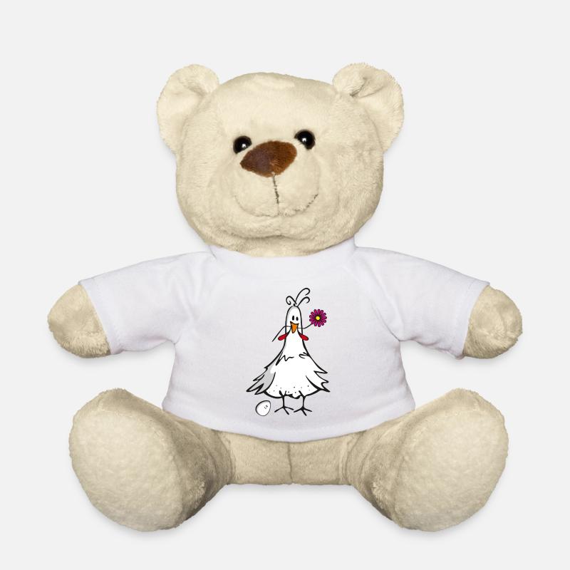 Huhn - Teddy - Weiß