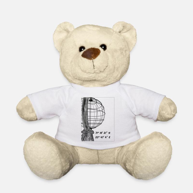 Die Weltkugel am Nordkap - Teddy - Weiß
