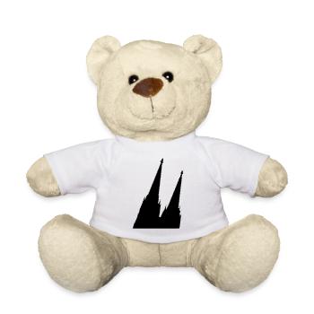 Schräger Kölner Dom in Köln - Teddy - Weiß - Vorne