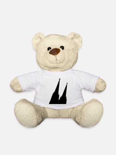 Schräger Kölner Dom in Köln - Teddy - Weiß