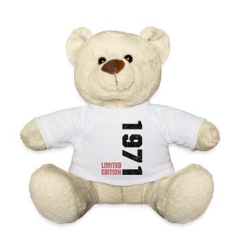 Anniversaire 1971 Born Gift Limitert Dicton - Nounours - blanc - Devant