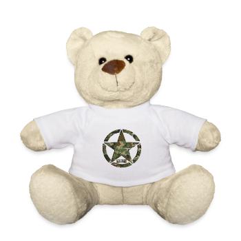 Etoile militaire - Camouflage militaire - Nounours - blanc - Devant