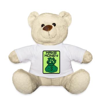 Money Maker Shield - Teddy Bear - white - Front