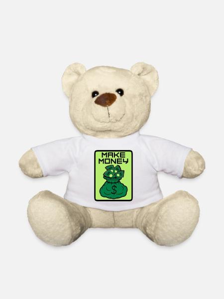 Money Maker Schild - Teddy - Weiß