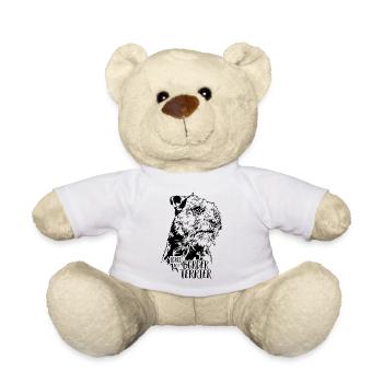 Loved by a BORDER TERRIER Dog Wilsigns - Teddy Bear - white - Front
