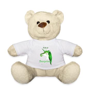 licorne surprend licorne verte - Nounours - blanc - Devant