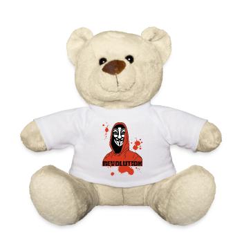 Anonymous und die Rote Revolution - Teddy - Weiß - Vorne