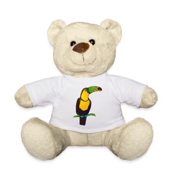 Toucan. Coloré. - Nounours - blanc - Devant