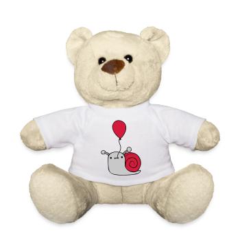 Mignon escargot ballon - Nounours - blanc - Devant