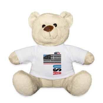 USA Retro Style - Teddy Bear - white - Front