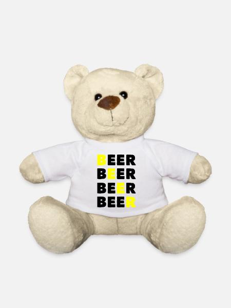 Bier Bier Bier Bier - Teddy - Weiß