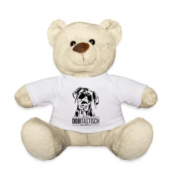 DOBITASTISCH Dobermann Hundespruch Hunde Wilsigns - Teddy - Weiß - Vorne