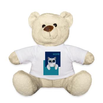 Cat Nope - Teddy Bear - white - Front