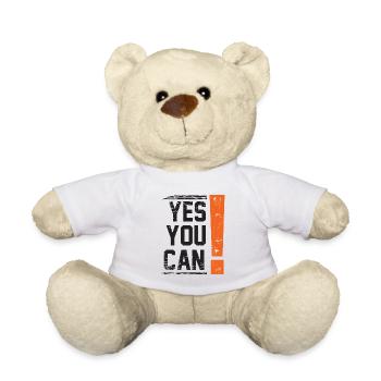 YesYouCan - Teddy Bear - white - Front