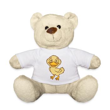 Mignons petits canetons comiques - Nounours - blanc - Devant