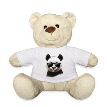 Panda avec lunettes de soleil Cadeau cool et drôle - Nounours - blanc - Devant