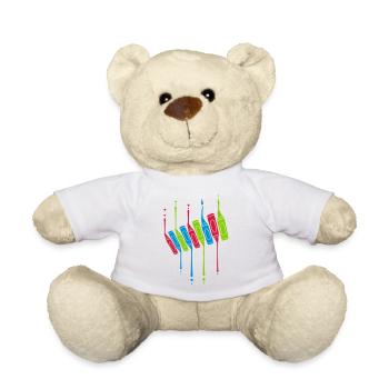 Crayons Gouttes Cool Design - Nounours - blanc - Devant