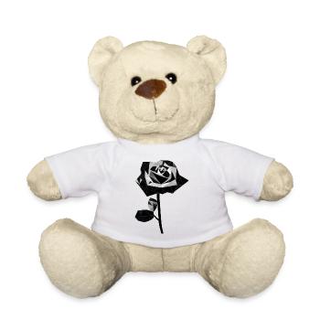 Polygone rose noire - Nounours - blanc - Devant