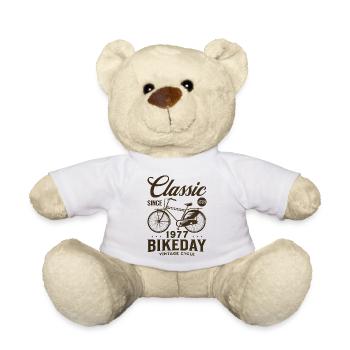 Cycliste 1977 Vélo 45 Ans Anniversaire - Nounours - blanc - Devant