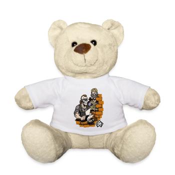Maurer, Maurermeister, Handwerker, Bautechniker - Teddy - Weiß - Vorne