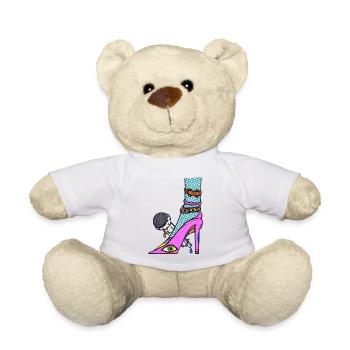 Disko Stöckelschuhe - Teddy - Weiß - Vorne