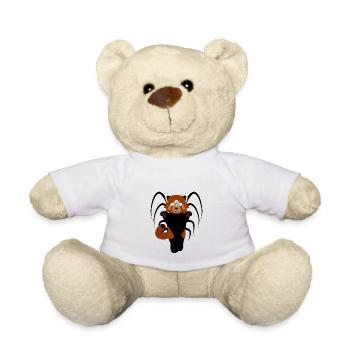 Red panda disguised as spider for Halloween - Teddy Bear - white - Front