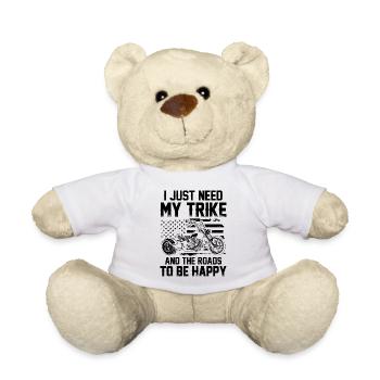 Trike Motorcycle - Teddy Bear - white - Front