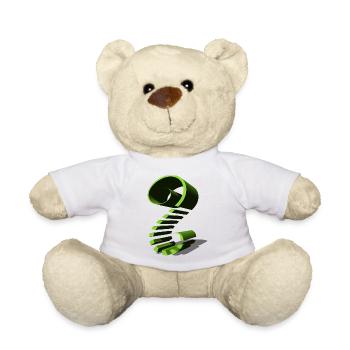 Grün geformt - Teddy - Weiß - Vorne