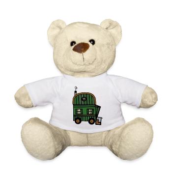 Bauwagen Hütte Haus Freizeit Camping wohnen - Teddy - Weiß - Vorne