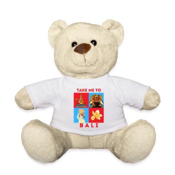 TAKE ME TO BALI - Teddy Bear - white - Front