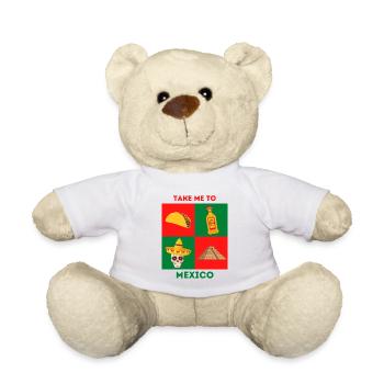 TAKE ME TO MEXICO - Teddy Bear - white - Front