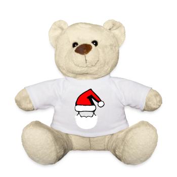 Chapeau de Noël Père Noël Vecteur de Noël - Nounours - blanc - Devant