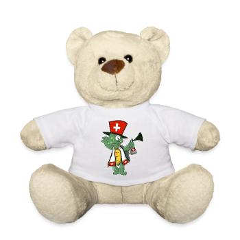 Tortue fan suisse - Nounours - blanc - Devant