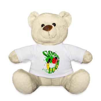 GOOD LUCK Horseshoe Clover Ladybug - Teddy Bear - white - Front