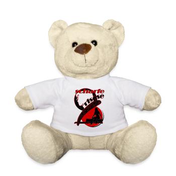 scharfe Frisöse schwarz rot Frau - Teddy - Weiß - Vorne