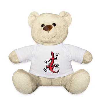 Red Gecko - Teddy Bear - white - Front